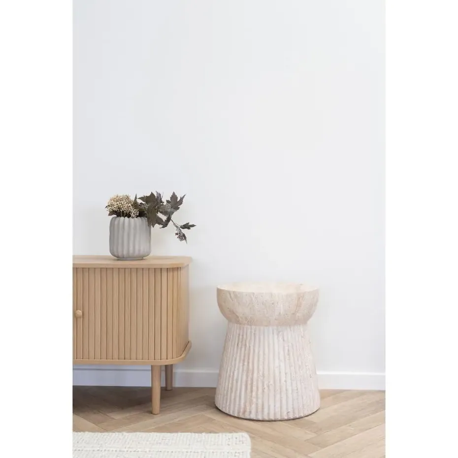Sidetable Fiberclay Naturel - 37x37x43cm - Bonn