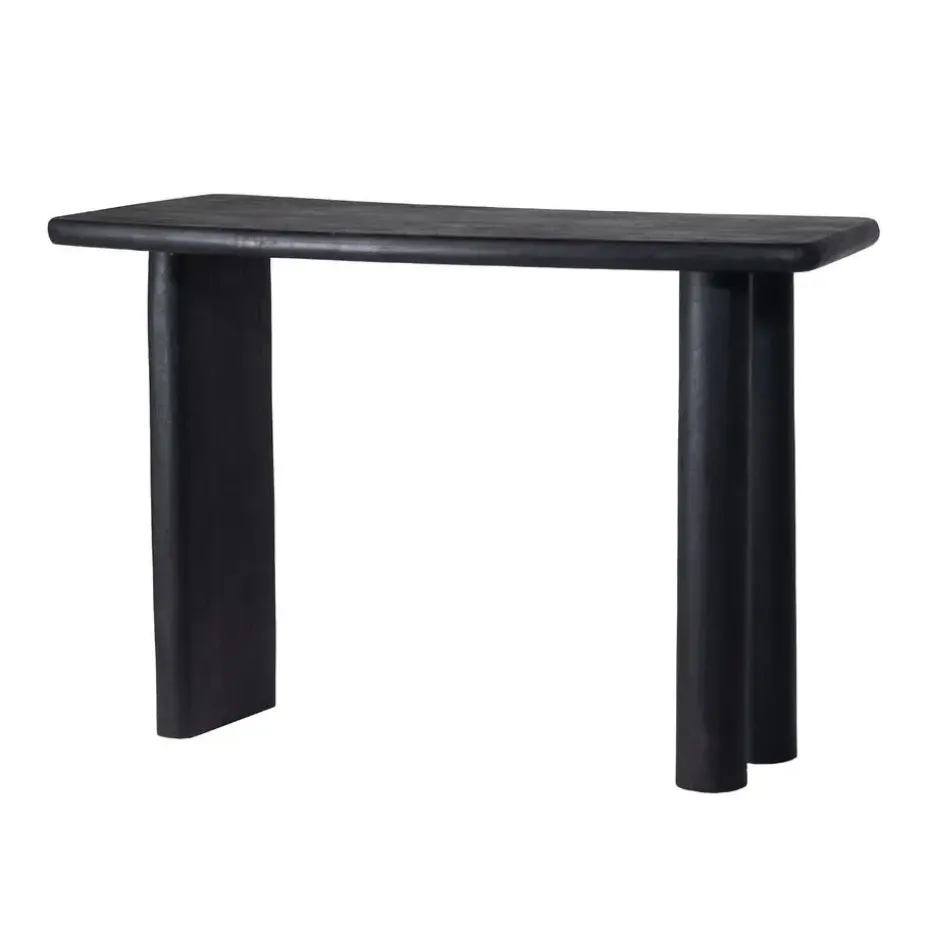Sidetable Mangohout Zwart - 113x44x76cm - Rumi