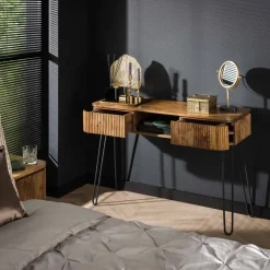 Sidetable Maria mangohout 2 lades - 40x110x77 cm - Mangohout - Bruin