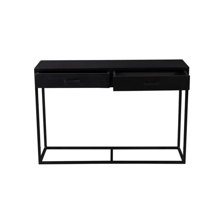 Sidetable Rechthoek 120cm - Zwart Mangohout - Kala