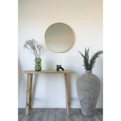 Sidetable Teakhout Naturel - 90x30x80cm - Landelijke Stijl
