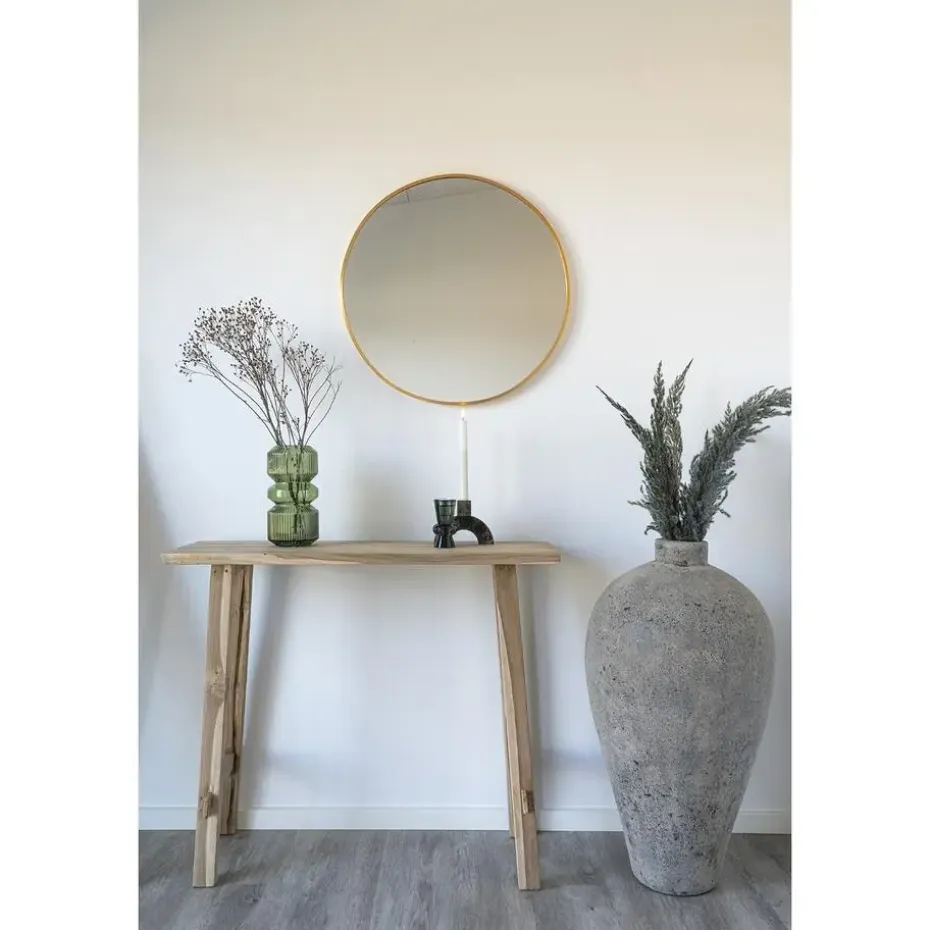 Sidetable Teakhout Naturel - 90x30x80cm - Landelijke Stijl