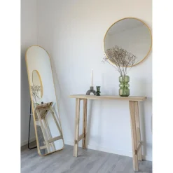 Sidetable Teakhout Naturel - 90x30x80cm - Landelijke Stijl