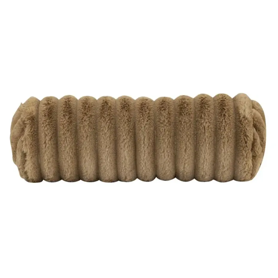 Sierkussenrol Bouke - taupe - 42xØ15 cm
