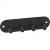 Siro Kapstok - 4 ophang haken - metaal - mat zwart - 11 x 21 cm