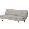 Slaapbank 3-Zits - Beige Stof - Zithoogte 41cm - 179x87x80cm - Olive