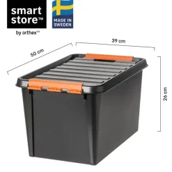 SmartStore Stevige Opbergbox 49L Set van 3 - 59x39x34cm