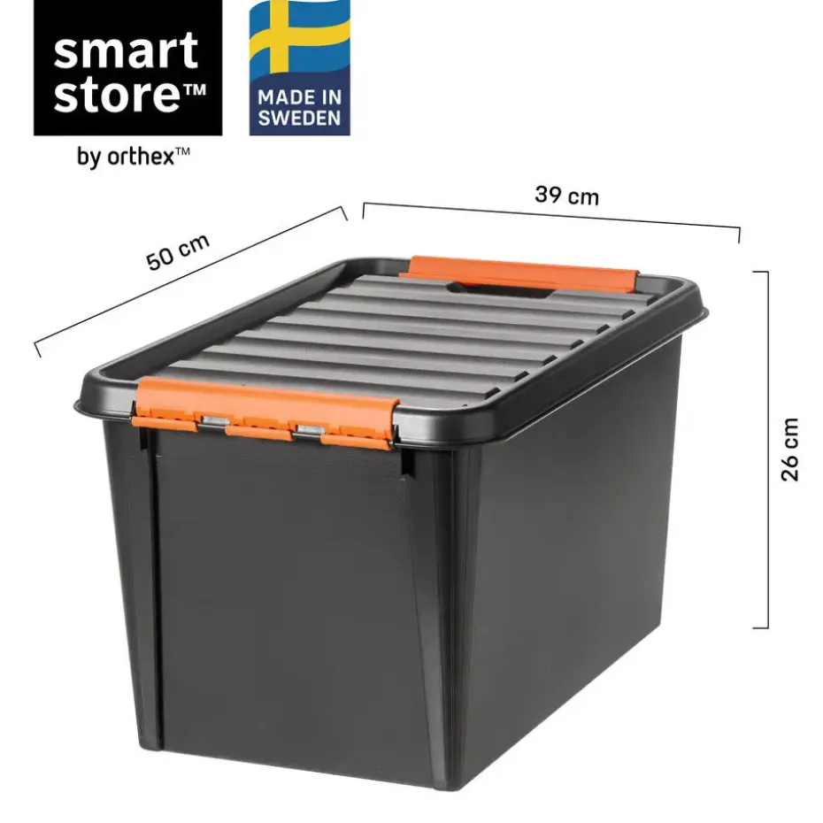 SmartStore Stevige Opbergbox 49L Set van 3 - 59x39x34cm