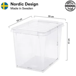 SmartStore Stevige Opbergbox 52L Set van 2 - 50x39x41cm