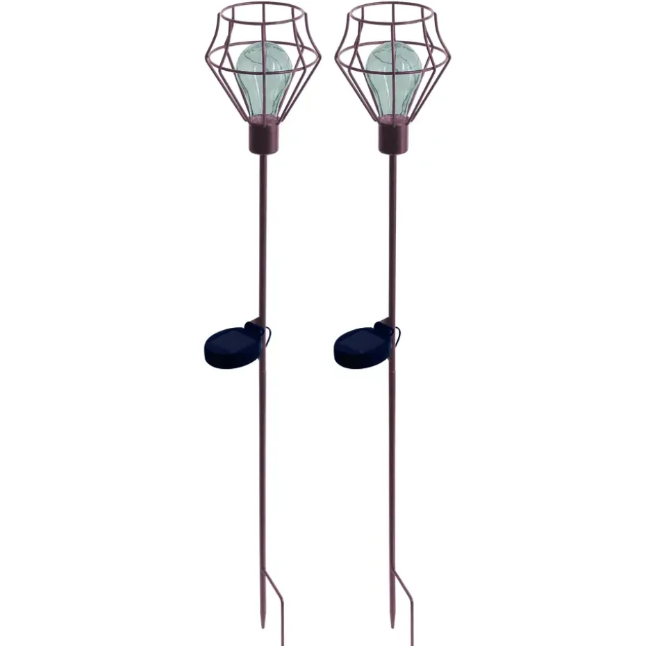 Solar Grondspies Tuinlamp - Pentagon - 2 stuks