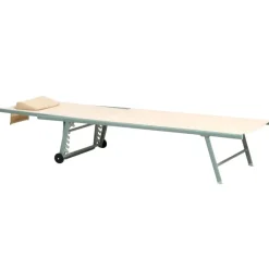 SORONI - Ligstoel set van 2 - Groen/Beige - Staal