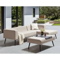 SORRIVOLI - Loungeset 4-zits - Beige - Olefine