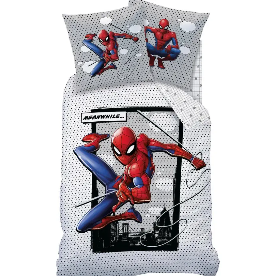 SpiderMan Dekbedovertrek Hero - Eenpersoons - 140 x 200 cm - Katoen
