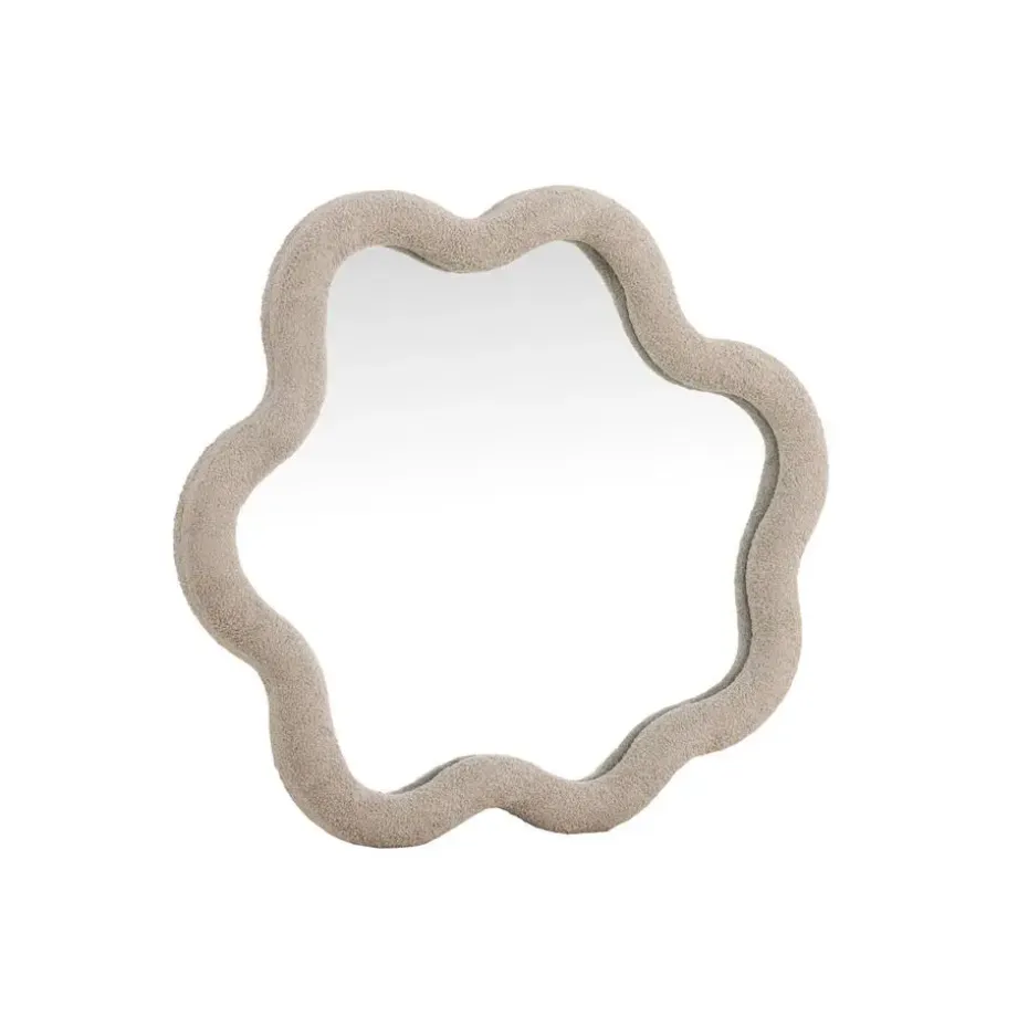 Spiegel Beige Bouclé - 70x70x3,5cm - Kungsbacka
