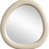 Spiegel Moma off-white hout - Ø24,5 cm