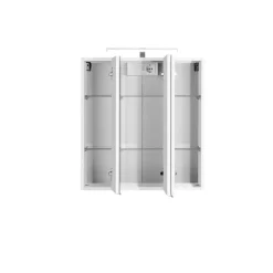 Spiegelkast Bobbi 60cm model 2 3 deuren & ledverlichting - wit