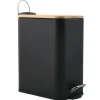Spirella Pedaalemmer Vienne - zwart - 5L - metaal - 28 x 14 x 29 cm