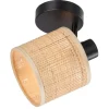 Spot Romana - naturel/mat zwart - 17xØ13 cm
