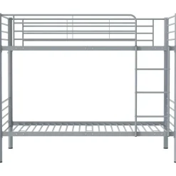 Stapelbed Dixie 90x200cm - metaal - mat grijs