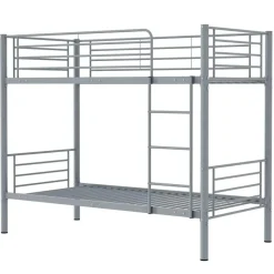 Stapelbed Dixie 90x200cm - metaal - mat grijs