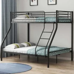 Stapelbed Trixie 90x200 & 140x200 - metaal - mat zwart