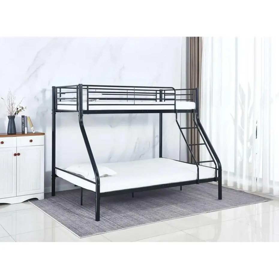 Stapelbed Trixie 90x200 & 140x200 - metaal - mat zwart