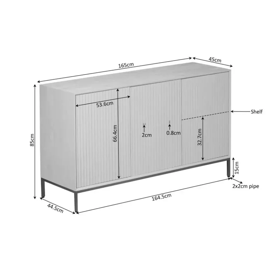 Starfurn - Dressoir Madison - Bruin - 45x165x85 cm