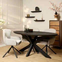 Starfurn - Eettafel Brandy - Zwart - 90x160x76 cm