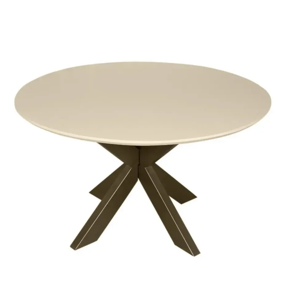 StarFurn - Eettafel Madison ø150 cm - zand/brons