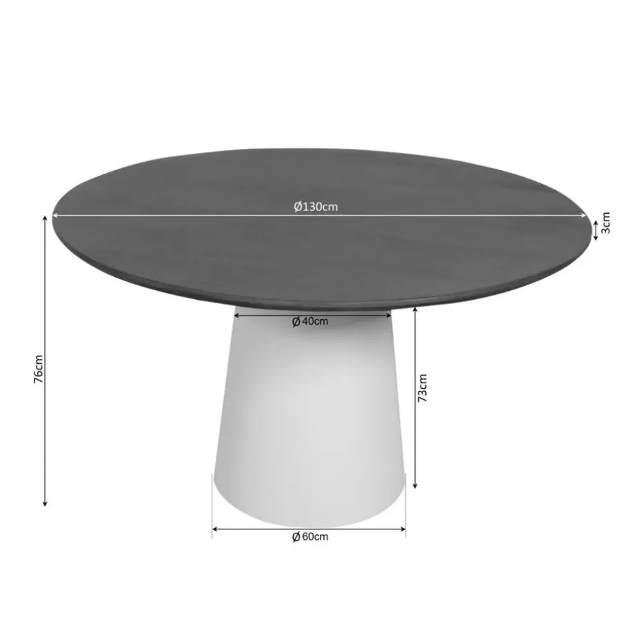 Starfurn - Eettafel Madison - Bruin - 130x130x76 cm