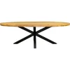 StarFurn - Ovale eettafel Denver - 160 cm - naturel