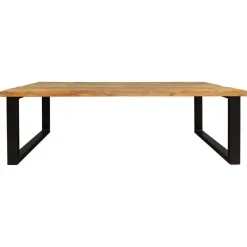 StarFurn - Rechthoekige eettafel Denver - 200 cm - naturel - U-poot