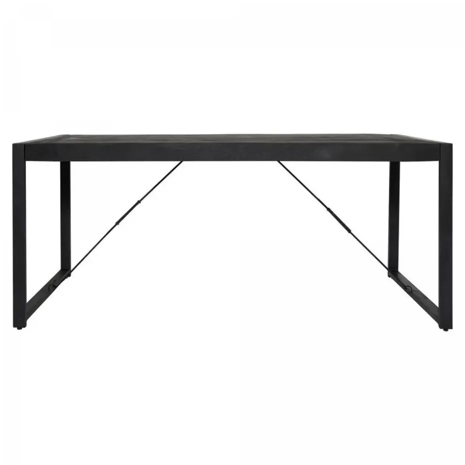 StarFurn - Rechthoekige eettafel Boaz - 180 cm - zwart