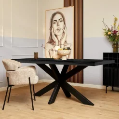 StarFurn - Rechthoekige eettafel Denver - 240 cm - zwart