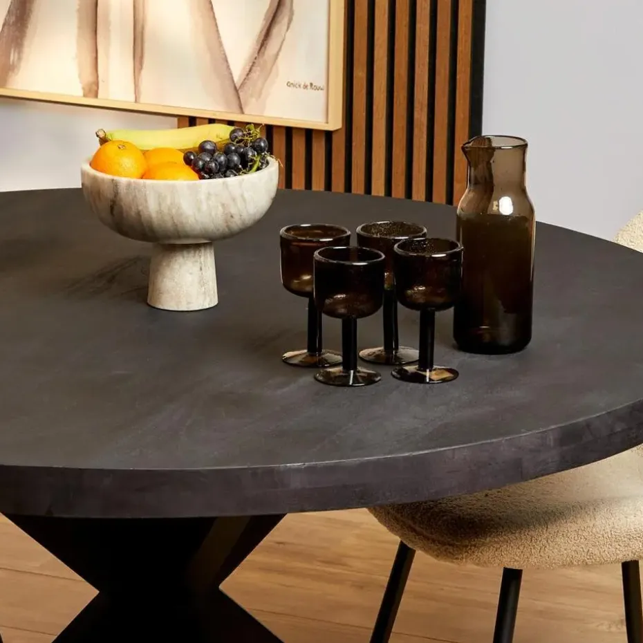 StarFurn - Ronde eettafel Denver - ø130 cm - zwart