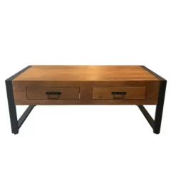 StarFurn - Salontafel Boaz met 2 lades - 120 cm - naturel