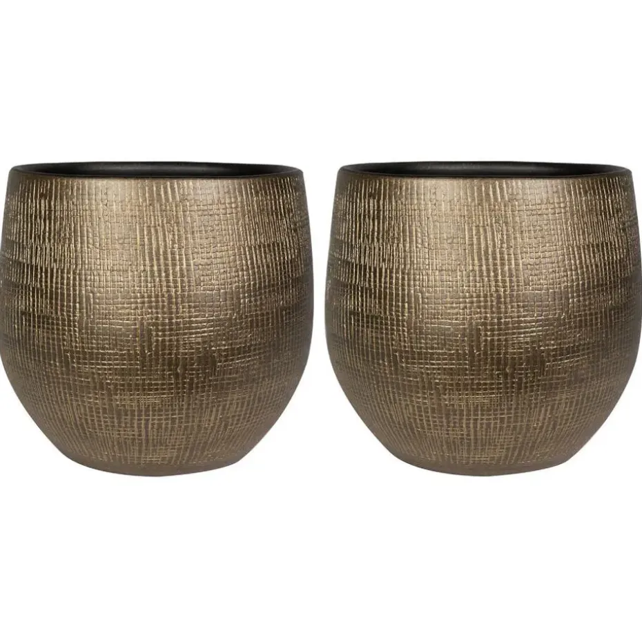 Steege Plantenpot - moderne look - blauw - 31 x 28 cm