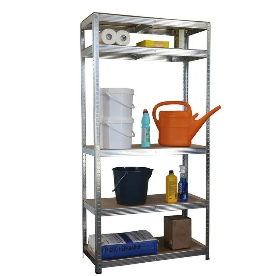 Stellingkast / Magazijnstelling - Zilver - 5 planken