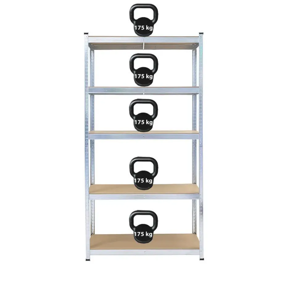 Stellingkast / Magazijnstelling - Zilver - 5 planken