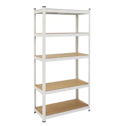 Stellingkast / Magazijnstelling - Wit - 5 planken