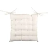 Stof Textile stoelkussen - gebroken wit - 40 x 40 x 4 cm