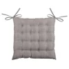 Stof Textile stoelkussen - taupe - 40 x 40 x 4 cm