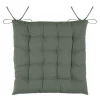 Stof Textile stoelkussens - groen - 38 x 38 x 3.5 cm