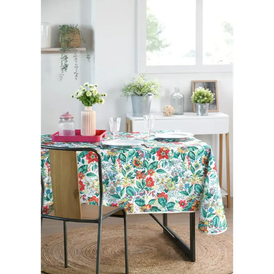 Stof Textiles Tafelkleed - 145 x 240 cm - bloemen Tafellaken