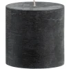 Stompkaars rustiek - zwart - 10xØ10 cm