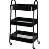 Storage Solutions Keukentrolley - zwart - metaal - 79x44x32 cm