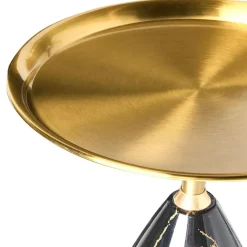 STORM - Bijzettafel - Zwart/Goud - Metaal