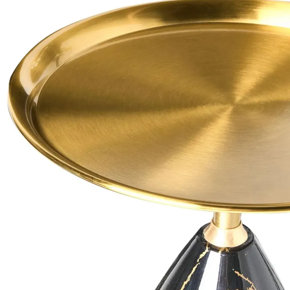 STORM - Bijzettafel - Zwart/Goud - Metaal