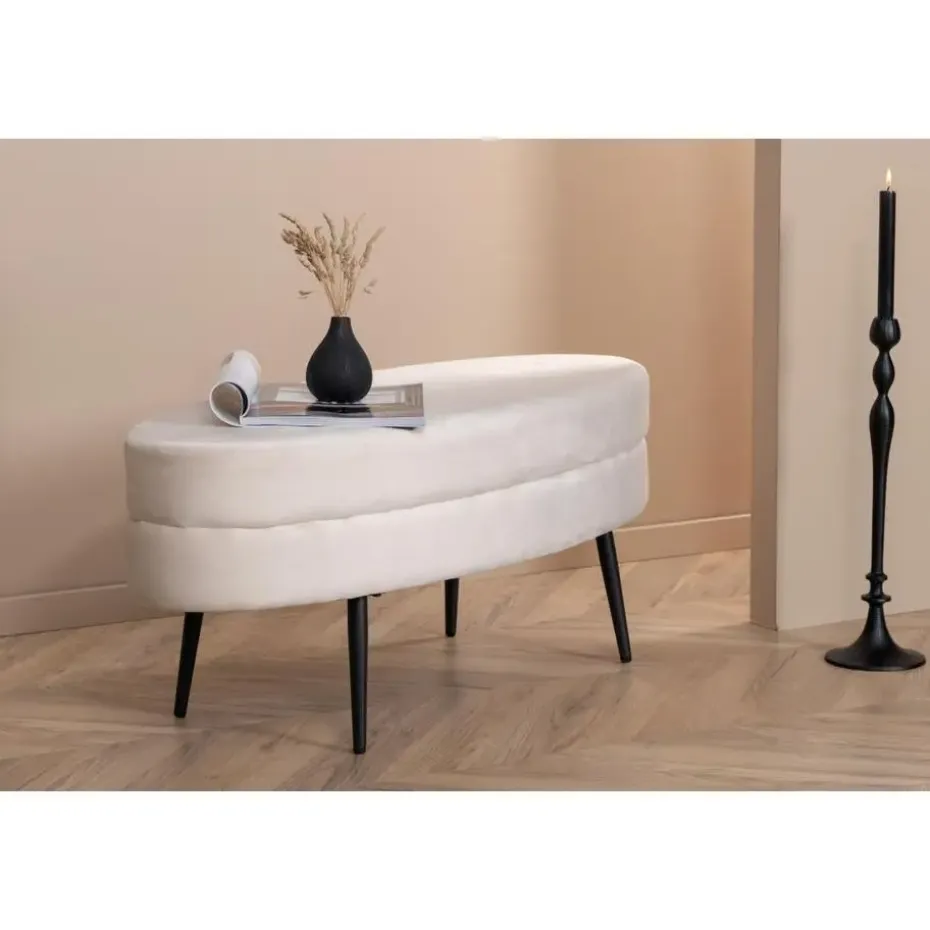 Svea - Axel hocker - velvet - beige