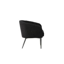 Svea - Bianca fauteuil - teddy - zwart